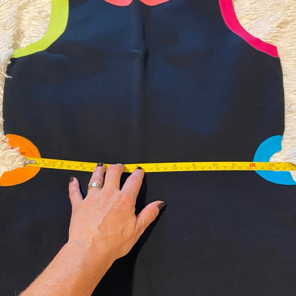 New York & Company Black Dress with Neon Accents. Throwback to the 80’s! - Picture 13 of 14